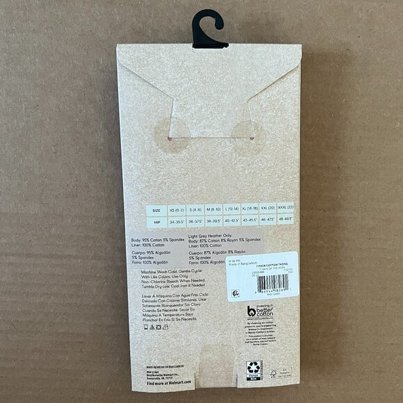 🩷🩵💜 NWT - No Boundaries 7-Pack Mid-Rise Thong Panties (Size Medium 8-10) - Picture 3 of 5